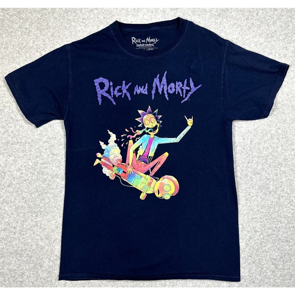 Lootwear Exclusive Mens T-Shirt Rick & Morty Evil Morty Blue S GUC